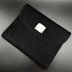Christian Dior トロッター柄 ロゴ 手帳カバー リング ブラック