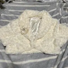 お値下げしました！アイボリー ファー風 ショール ボレロ　結婚式　パーティー