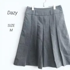 a4678▶デイジー　膝丈プリーツスカート【M】グレー　カジュアル　春夏のサムネイル