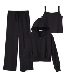 【1度のみ使用】aimerfeel ３点セット　キャミソール、パーカー、ボトムス