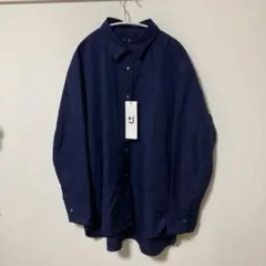 新品　ユニクロ＋J スーピマコットンオーバーサイズシャツ XL ネイビー