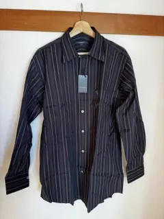 ネイビー ストライプ 長袖シャツ 未使用