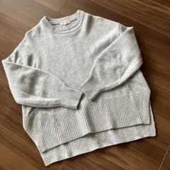 PLST 秋冬、ライトグレー 、トップス、セーター 、ウール100% Sサイズ