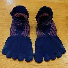 【薄手】ファイテン　phiten ネイビー五本指ソックス 滑り止め付き