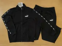 新品未使用 プーマ L 裏起毛 快適 ジャージ上下 黒 ブラック セットアップ
