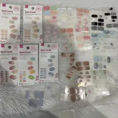 新品おまけ付きDAISOダイソー ジェルネイルシールセットセミキュアドタイプ