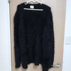 ファー風 ブラック カーディガン