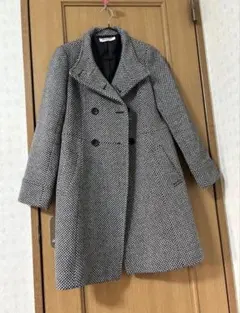 NATURAL BEAUTY BASIC チェック柄ロングコート M