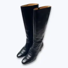 タニノクリスチー 本革 ロングブーツ 23.5cm 黒 36 1/2 イタリア製