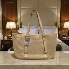 新品未使用タグ 濱野皮革工藝 HAMANO パンチングレザートート 皇室御用達