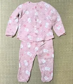 120 コンビミニ★長袖 パジャマ★あったかパジャマ キルトパジャマ★雪だるま➁