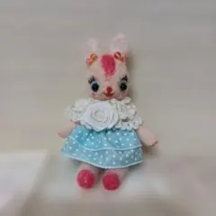 モフモフ子うさぎちゃんぬいぐるみチャーム ハンドメイド ミナ