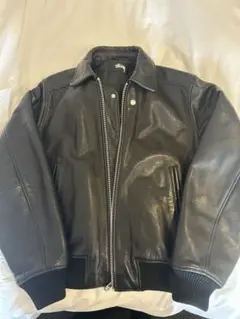 STUSSY leather flight jacket Sサイズのサムネイル