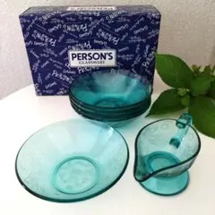 Person's エンジェル ガラス製食器セット ボウル5個 ソースポッド1個のサムネイル