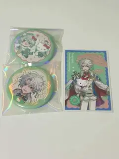 にじさんじ Dytica×サンリオ　叢雲カゲツ　フォト風カード　缶バッジ