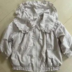 Petit mainフリル付き薄いグレーのジャケット　春 秋用
