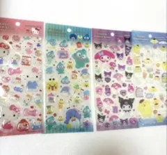 4点　クリアキャンディシール　Sanrio サンリオ キャラクターズ　シール