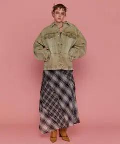 maison special ワンピース チェック ブラック