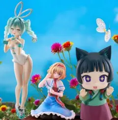 新品未開封3点 秀逸 & レア フィギュア 初音ミク アリス 猫猫