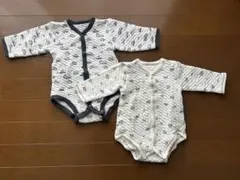 長袖ボディスーツ 80cm 2枚セット