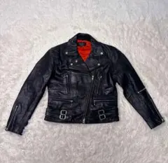 Horn Works ダブルライダースジャケット 牛革　レザー　短丈　アメカジ