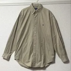 希少‼︎ 90s ラルフローレン ワンポイントロゴ 長袖シャツ S ポニー刺繍