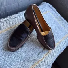 ダークブラウン レザー ローファー