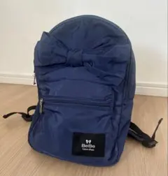 BeBe ネイビーリボンリュックサック紺