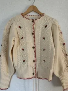 フリークスストア お花　刺繍　ポコポコ　ニット　カーディガン