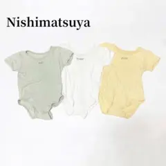 西松屋ベビー肌着 半袖ロンパース3枚セット80cm子供服インナー