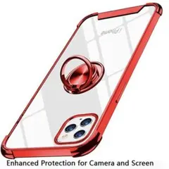 ✨残り一点✨ iPhone12ProMAXケース リング付き レッド