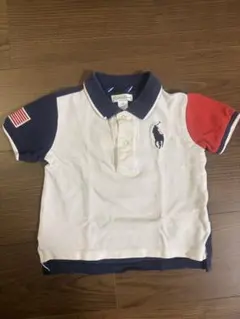 Ralph Lauren ポロシャツ 18M ホワイト/ネイビー/レッド