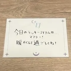 &TEAM カフェ メッセージカード 運勢カード EJ ウィジュ