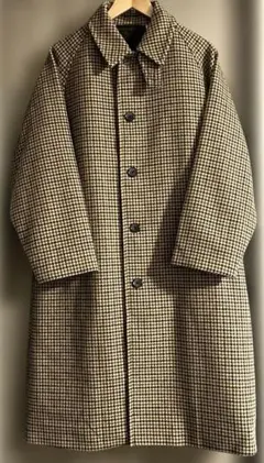 GUコージーメルトンバルマカーンコート チェック柄 S