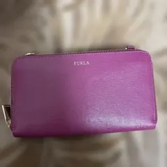 FURLA ピンク レザー 長財布