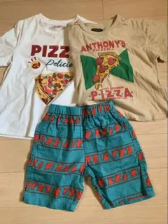 MARKEY'S HOGAN ピザ柄 Tシャツ ショートパンツ 3点セットのサムネイル