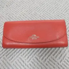 COACH オレンジ レザー 長財布