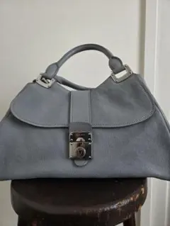 miu miu ミュウミュウ　2wayショルダーバッグ　ブルーグレー