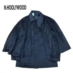 N.HOOLYWOOD ケープ コート カシミヤ アンゴラ ブラック 38のサムネイル
