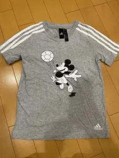 adidas ディズニー　コラボ　ミッキー Tシャツ 130cm グレー