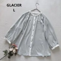 グラシア GLACIER バンドカラーシャツ ブラウス 綺麗め オフィス 通勤