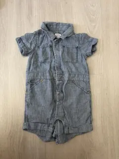 男の子ロンパース　80 babyGap ストライプロンパース 12-18ヶ月