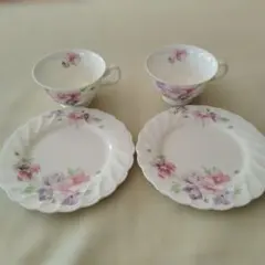 ノリタケ花柄カップ＆プレート