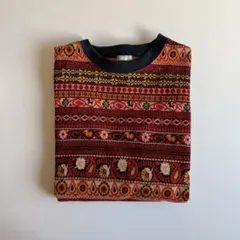 古着　ボヘミアン柄　ニット　relume