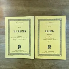 ケイエー 様専用 ブラームスクインテットOp.88,Op.115ミニスコアー2冊