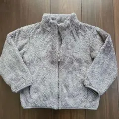 ユニクロ　グレー ボア　フリースジャケット　110cm