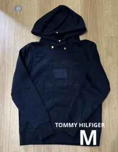 TOMMY HILFIGER パーカー　プルオーバー　ネイビー　裏起毛　M