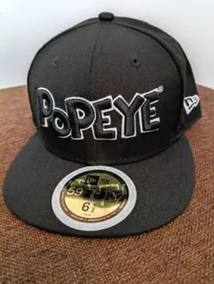 POPEYE ブラック ベースボールキャップ 6 1/2