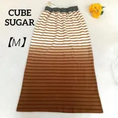 ❁CUBE SUGAR❁グラデーションボーダースカート.　新品未使用タグ付き.Mのサムネイル