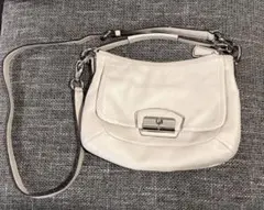 COACH 2way ショルダーバッグ アイボリー レザー y2k